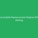 How to Build Passive Income Streams While Working Full-Time